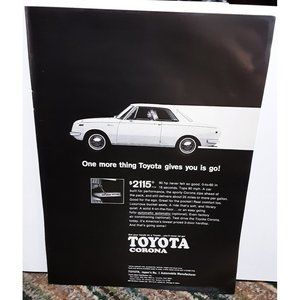 1968 Toyota Corona Car Vintage Print Ad Original